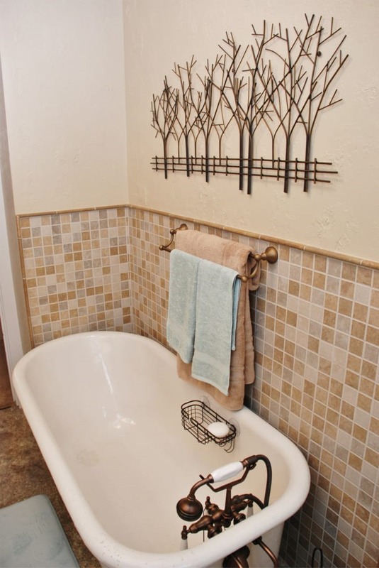 Cast Iron Bath Tub with bronze European fixtures