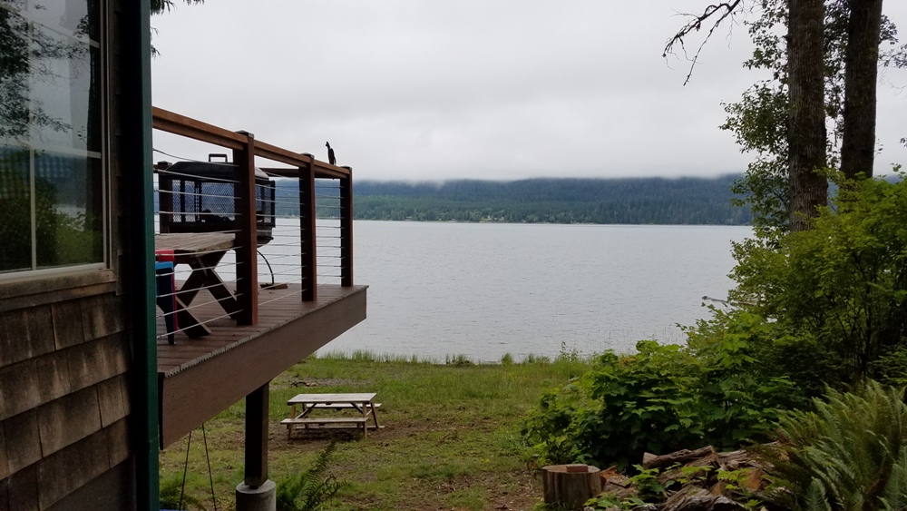 Composite deck with cable railing