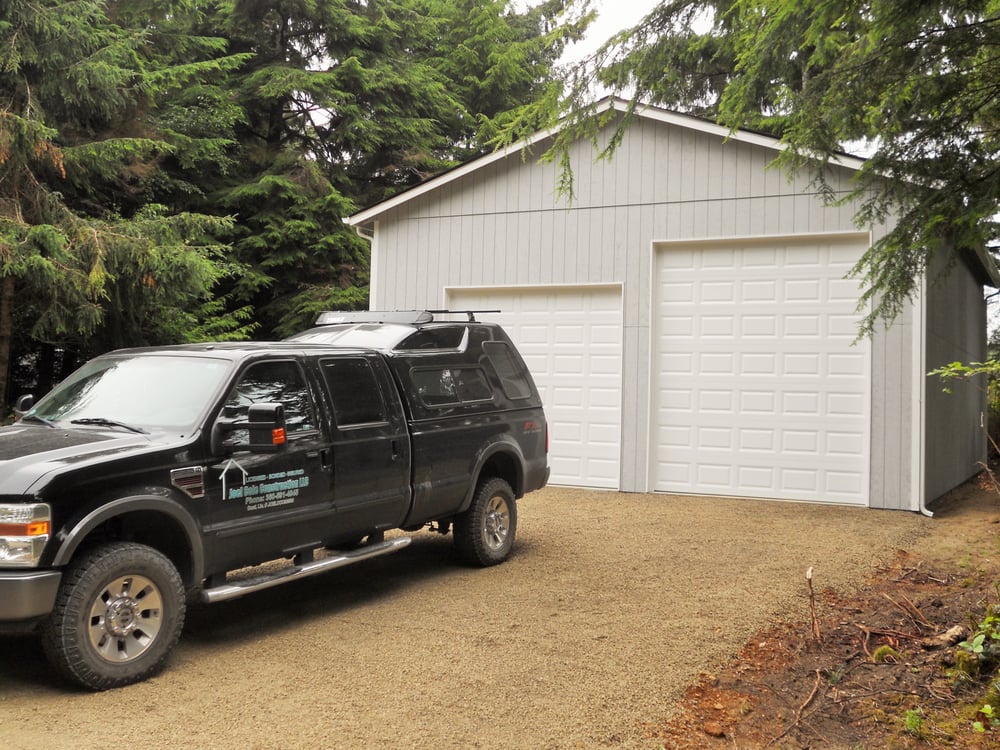 Completed garage build, ready for the customer